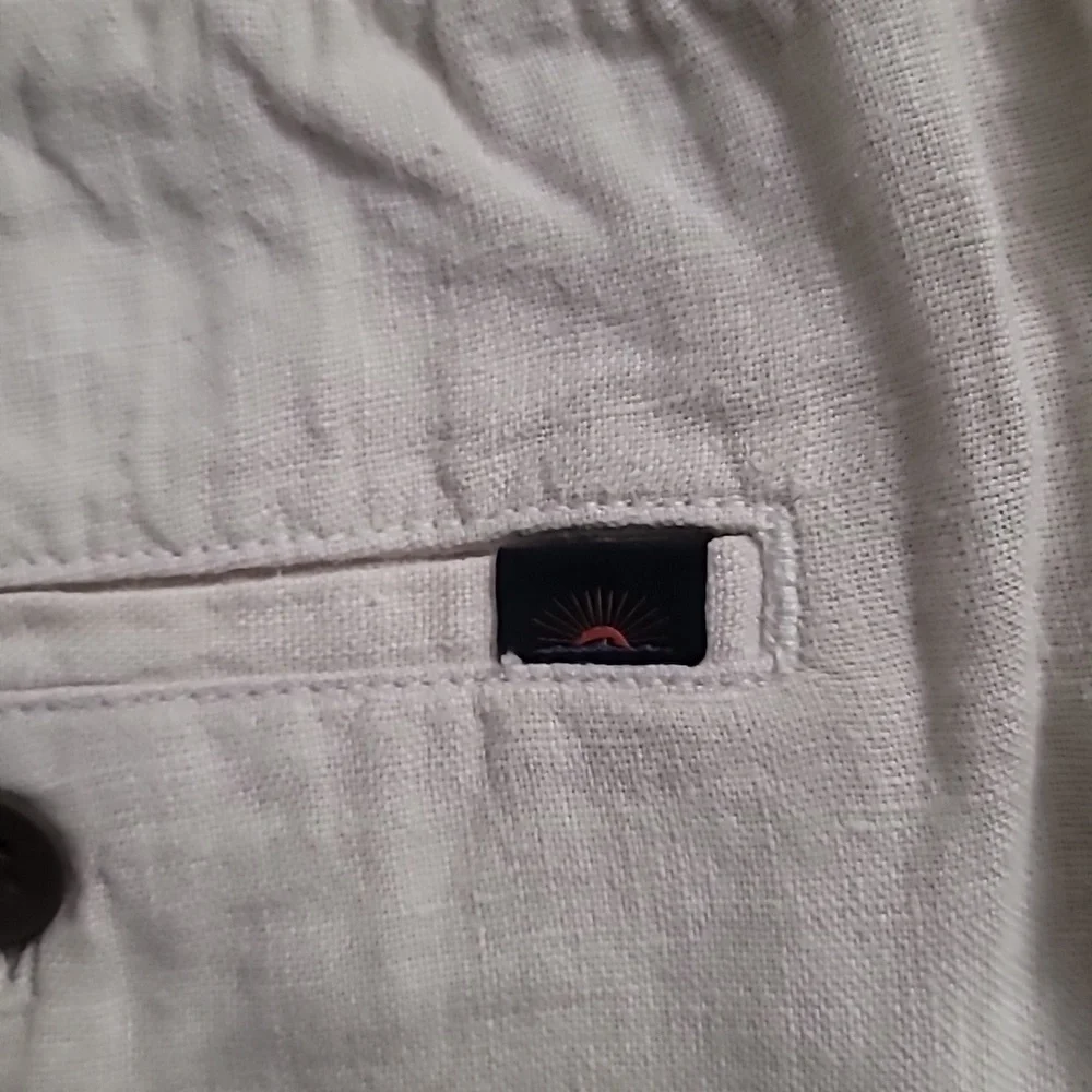 Faherty Essential Linen Short In Weathered Sand